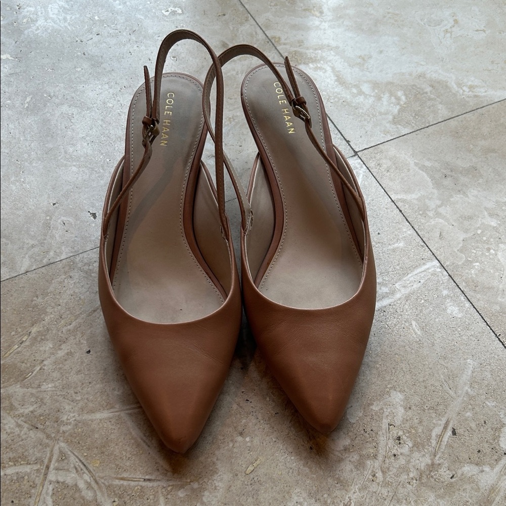 Cole Haan Women's Brown Slingback Heels